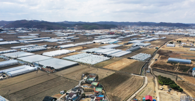 대규모 시스템 반도체 국가산업단지로 지정된 경기도 용인시 처인구 남사읍 일대 모습. 연합뉴스