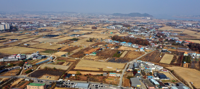 지난해 11월 신규택지로 발표된 '김포한강2 콤팩트시티'에 속한 경기도 김포시 양촌읍 일대 모습. 연합뉴스