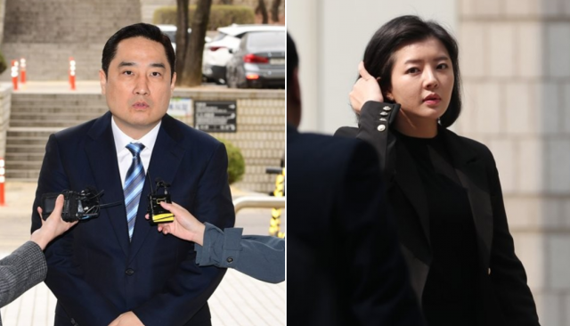 강용석 변호사(왼쪽)와 ‘도도맘’ 김미나씨. 연합뉴스