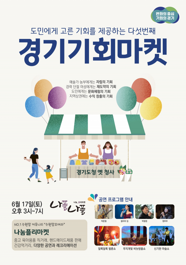 5회차 '경기기회마켓' 17일 옛 경기도청 청사서 열려