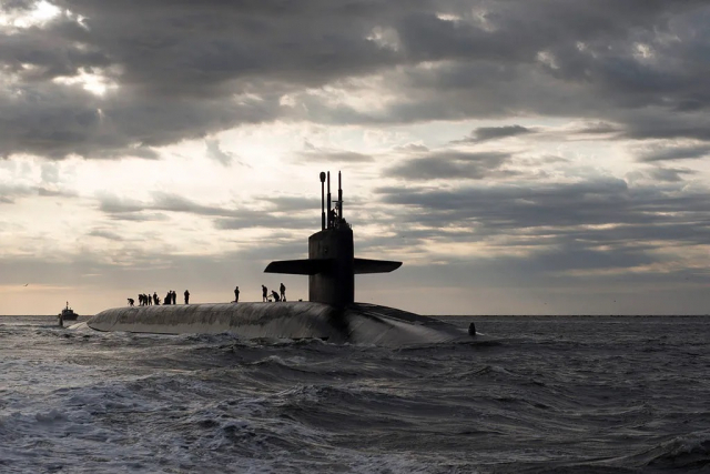 미 오하이오급 탄도미사일 전략핵잠수함 ‘로드아일랜드함’(SSBN 740). 사진 제공=미 국방부