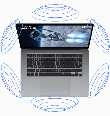 애플은 맥북에어15가 6개 스피커의 스피커를 탑재해 보다 생생한 입체음향을 구현할 수 있다고 설명했다. 사진 제공=애플