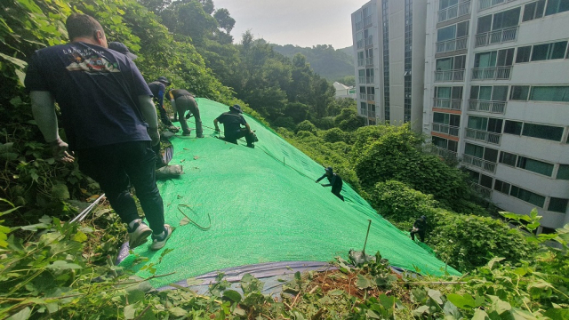 산사태 우려 지역 긴급조치. 사진 제공=파주시