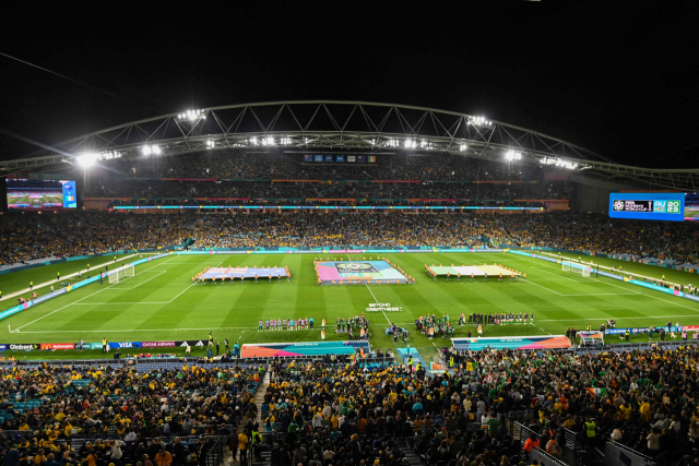 7월 20일 호주 대 아일랜드의 2023 호주·뉴질랜드 여자 월드컵 개막전을 보기 위해 경기장을 가득 메운 관중들. AFP연합뉴스