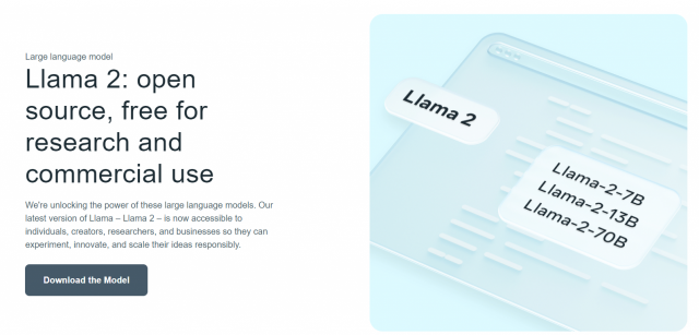 메타는 지난 18일(현지시각) 자사 최신 거대언어모델 ‘라마2’를 공개했다.사진제공=메타 블로그 캡쳐