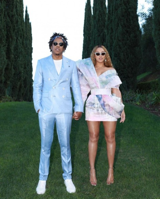 미국 유명 래퍼 제이 지(Jay Z)(왼쪽)와 그의 아내이자 미국 유명 가수인 비욘세(Beyonce)