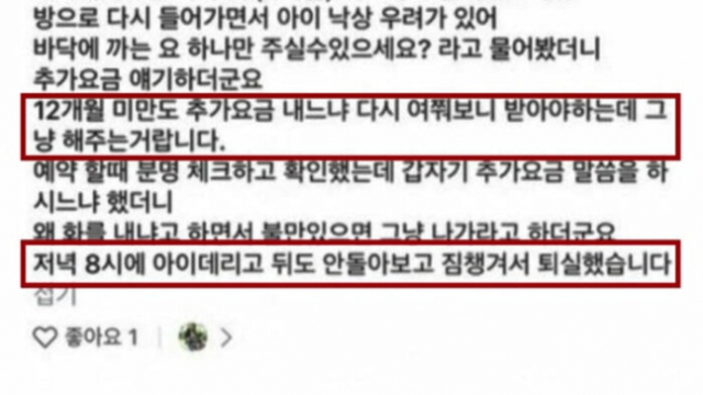 A씨가 남긴 것으로 보이는 ‘보복성 리뷰’. 온라인 커뮤니티 캡처