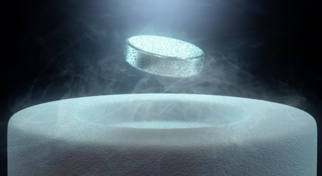 초전도체가 자석 위에서 뜨는 마이스너 효과를 표현한 이미지. 게티이미지뱅크