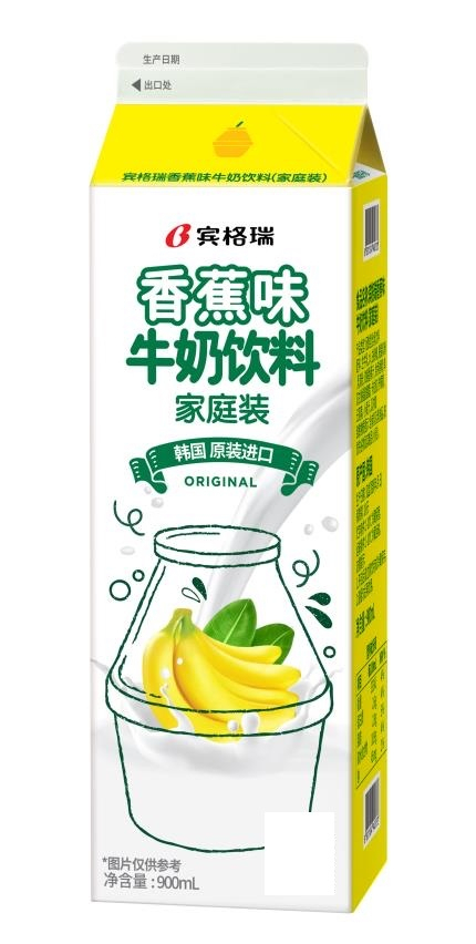 빙그레가 중국 일부 유통채널에서 판매하는 '바나나맛우유' 대용량. /사진 제공=빙그레