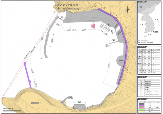 부산 가덕도 천성항 남방파제 건설공사 개발계획도. 사진제공=부산해양수산청 부산항건설사무소