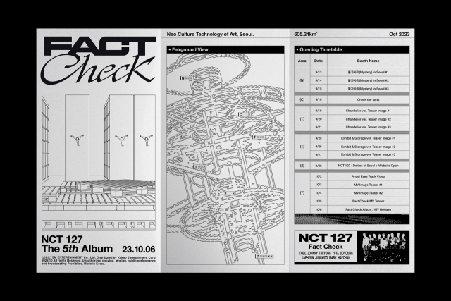 NCT127 정규 앨범 '팩트 체크' 타임테이블 이미지 / 사진=SM엔터테인먼트