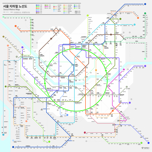 새 지하철 노선도 디자인. 자료제공=서울시