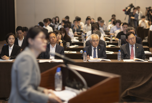 14일 오후 서울 마포구 가든호텔에서 비대면 진료 시범사업 공청회가 열리고 있다. 2023.9.14 mon@yna.co.kr (끝)