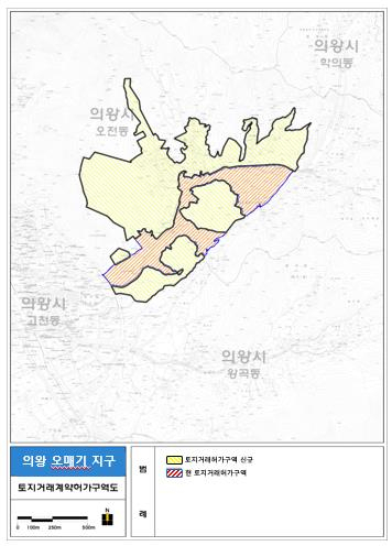 의왕시 오매기 지구 위치도. 그래픽 제공 = 경기도