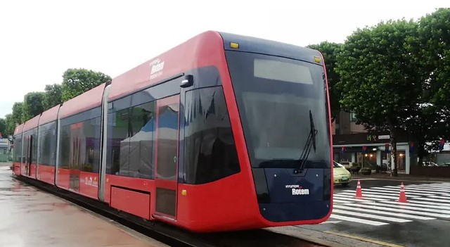 도시철도 정관선에 운행될 무가선 노면전차(Tram). 사진제공=기장군