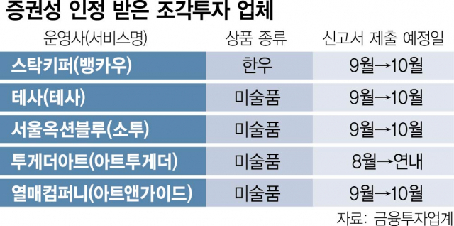 홍보에만 열올리더니…조각투자 상품 출시 줄연기