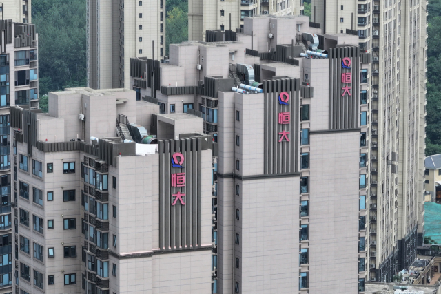 헝다그룹이 지은 중국 난징에 있는 아파트 단지의 모습. AFP연합뉴스