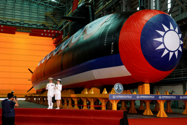 대만의 첫 자국산 잠수함 '하이쿤'. 로이터·연합뉴스