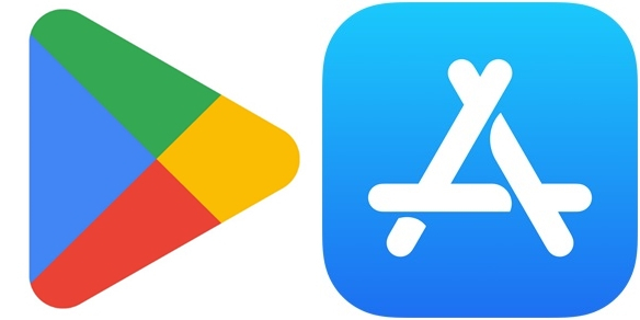 구글(왼쪽)과 애플의 앱마켓 로고. 사진 제공=각 사