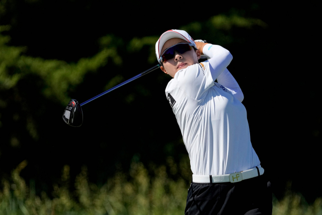 김효주가 7일 어센던트 LPGA 2라운드 4번 홀에서 티샷을 하고 있다. AFP연합뉴스