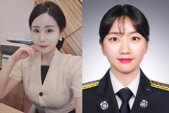 뇌졸중 환자 살린 시민 오윤미(왼쪽)씨와 최소영 소방교. 사진=세종시 소방본부 제공