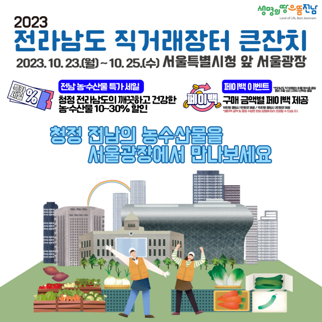 2023 전라남도 직거래장터 큰잔치 포스터. 사진 제공=전라남도