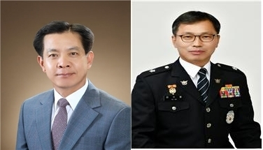 김희중 경찰국장(왼쪽), 김수환 경찰청 공공안녕정보국장.