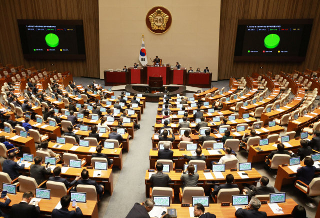 [속보] ‘노란봉투법’ 국회 본회의 통과…野 단독, 與 불참