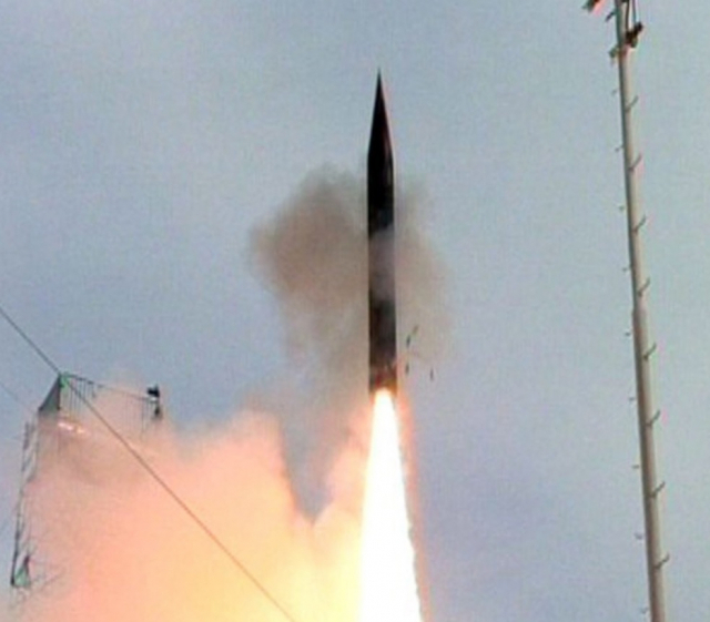 이스라엘이 개발한 미사일 방어 체계 ‘애로우-3’ 발사 모습. 연합뉴스