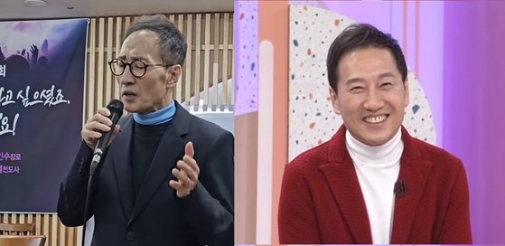 에덴교회가 유튜브를 통해 유열의 간증을 공개했다.(왼쪽). 오른쪽은 KBS TV 출연 때 모습.