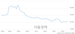 <코>박셀바이오, 장중 신저가 기록.. 20,050→17,800(▼2,250)