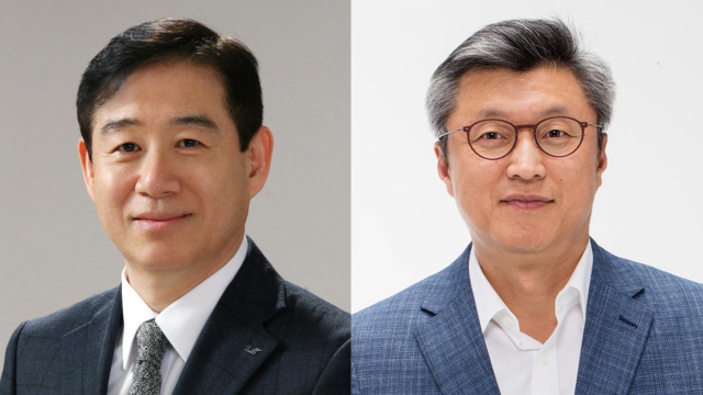 오재석(왼쪽) LS일렉트릭 전력CIC COO, 신재호 LS엠트론 대표이사 CEO.