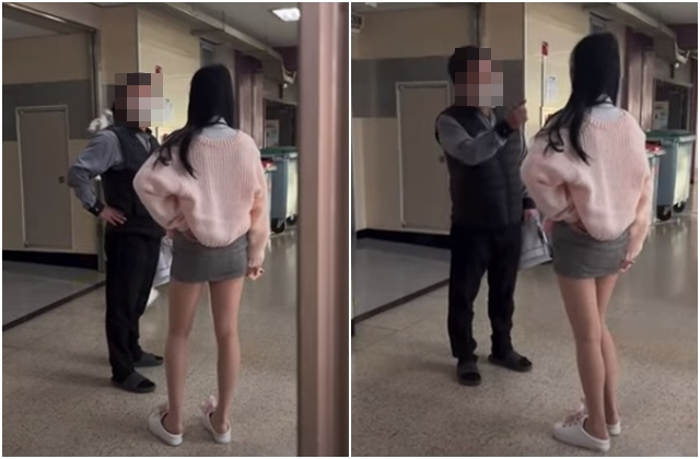 한 여학생이 남자 교사에게 항의하는 모습이 담긴 영상이 공개돼 논란이 되고 있다. 유튜브 영상 캡처