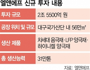 엘앤에프, 대구에 2.6조 투자…中과 장기전서 우위 점하기 위해 업황 악화 불구 대규모 투자