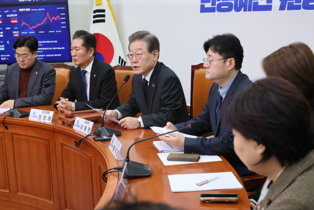 이재명 더불어민주당 대표가 지난 8일 국회에서 열린 최고위원회의에서 발언하는 모습. 연합뉴스