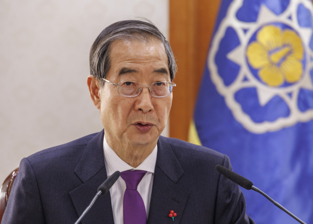 한덕수 국무총리가 12일 서울 종로구 정부서울청사에서 열린 제31차 사회보장위원회에 참석해 발언하고 있다. 연합뉴스