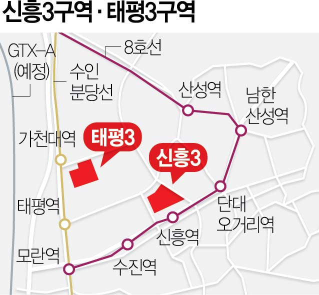 성남 신흥3·태평3, 순환정비 재개발로 6300가구 대단지 변신 [집슐랭]