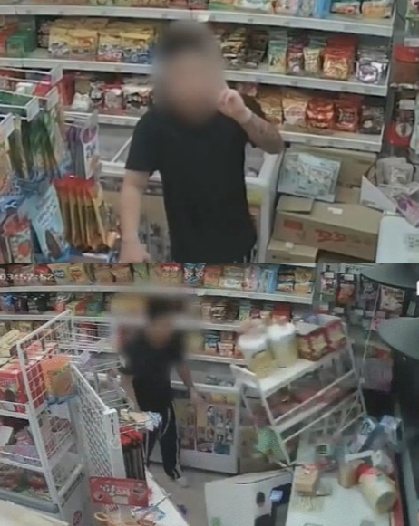 가게 때려 부수고 CCTV에 ‘브이’ 한 문신남…30분 뒤 벌어진 '반전 상황'은?