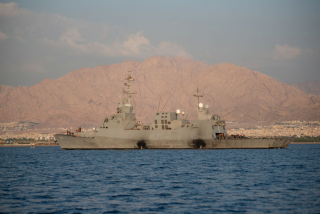 홍해 지역에 있는 이스라엘 해군의 미사일 보트. 신화연합뉴스