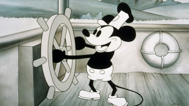 사진='스팀보트 윌리'에서 첫 공개된 미키 마우스 초기 작화