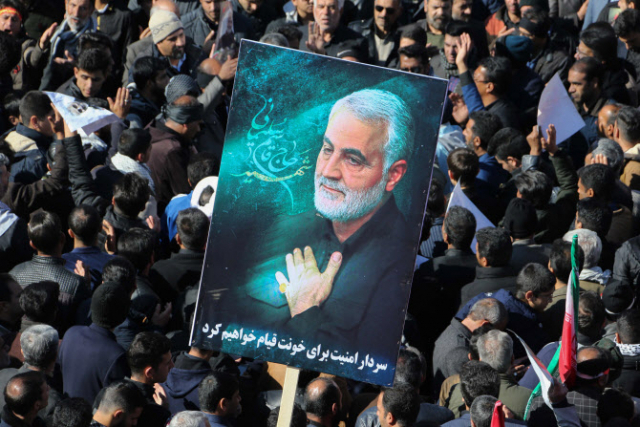가셈 솔레이마니 이란 혁명수비대 사령관 추모식. AFP