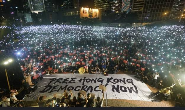 2019년 홍콩 민주화 운동 모습. /나무위키