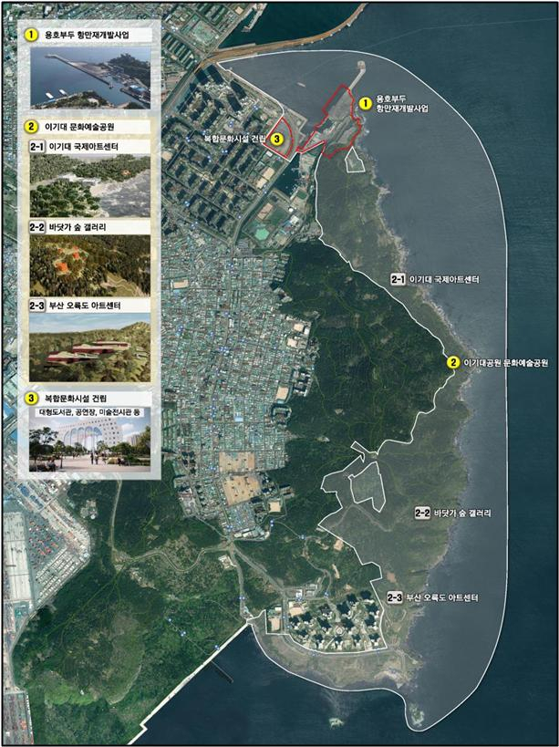 용호이기대일원 해양문화관광지구 조성계획 총괄사업계획도. 사진제공=부산시