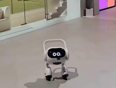CES 2024에서 공개된 LG전자 반려로봇 ‘스마트홈 AL 에이전트’ 실물. 노우리 기자