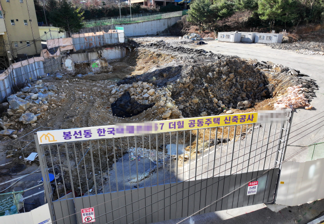올해 1월 광주 남구 봉선동에 짓고 있는 한 아파트 건설 현장. 연합뉴스