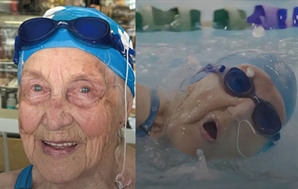 "수영할 땐 모든 걸 잊어"…최고령 '세계기록' 세운 캐나다 99세 할머니