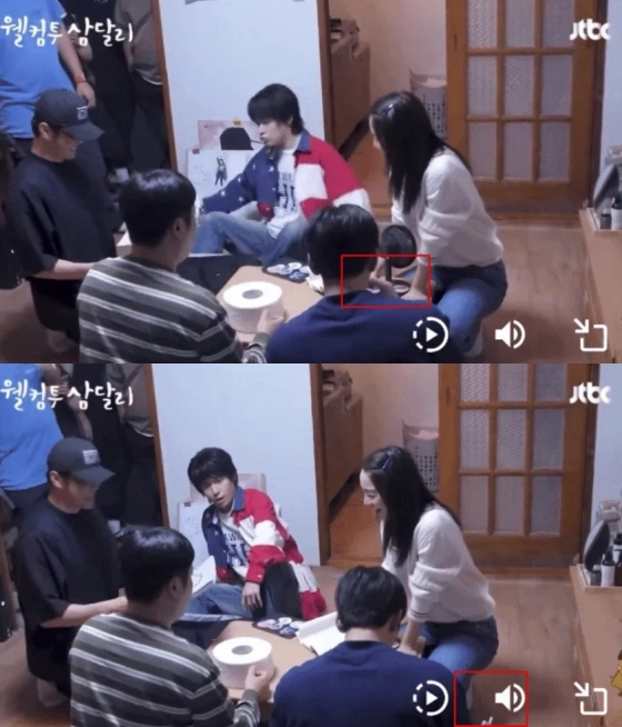 JTBC 드라마 '웰컴투 삼달리' 메이킹 영상에서 지창욱이 실내흡연을 하는 장면 / 사진=유튜브