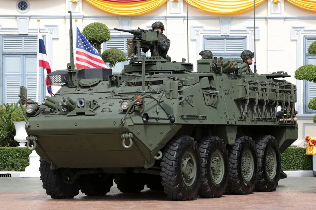 미 육군 IAV 스트라이커(Interim Armored Vehicle Stryker) 장갑차. 사진=나무위키 캡처