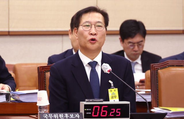 박성재 법무부 장관 후보자가 15일 국회에서 열린 인사청문회에서 의원 질의에 답하고 있다. 연합뉴스
