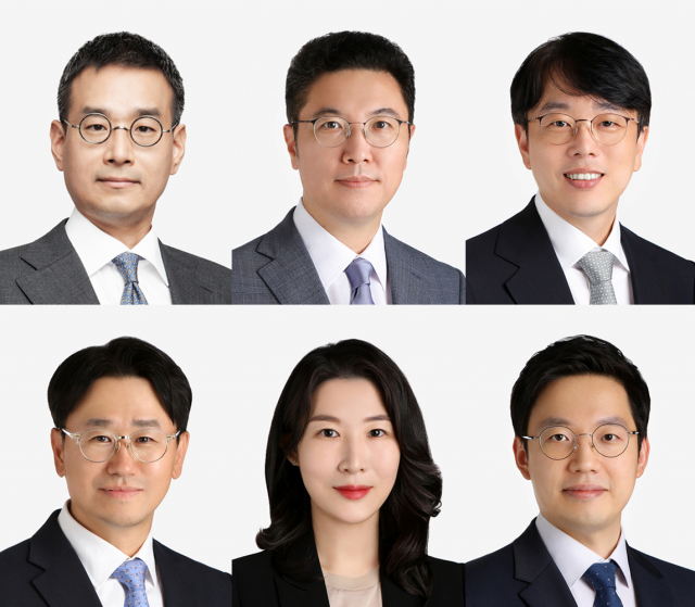 김종일(왼쪽 위부터 시계방향으로) 센터장, 이광욱, 임철근, 이근우, 이상빈, 정호선 변호사. 사진 제공=화우